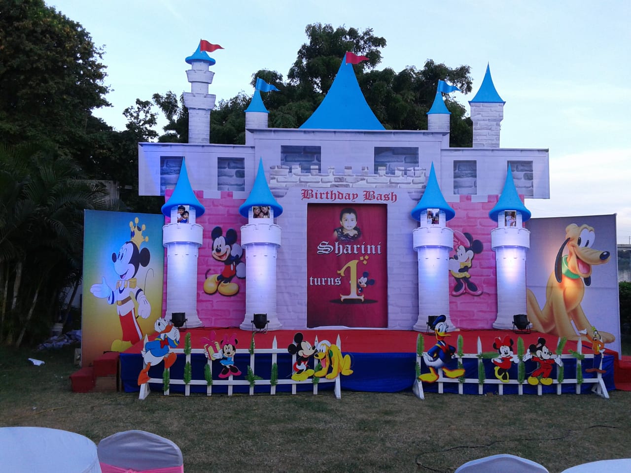 Vibrant Neon Party Backdrop